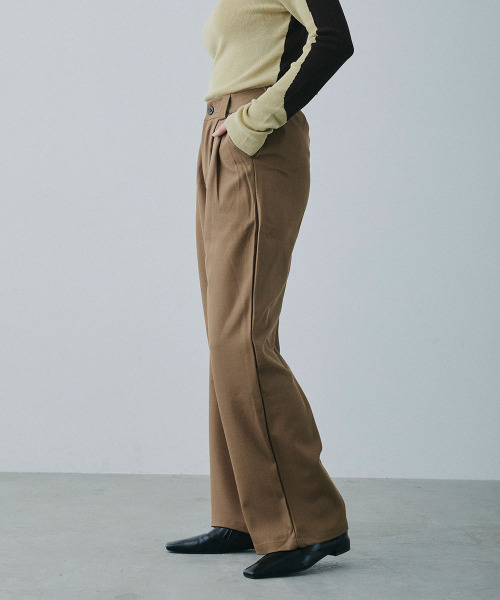 Mirette(ミレット)の「フロントタック セミワイドスラックスパンツ / Front Tuck Semi-Wide Slacks(スラックス・レディース・グレー/ブラウン・LARGE/MEDIUM/SMALL)」の19枚目の写真