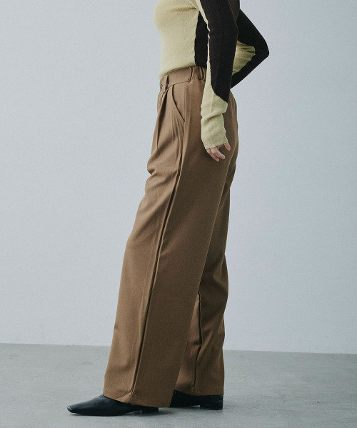 Mirette(ミレット)の「フロントタック セミワイドスラックスパンツ / Front Tuck Semi-Wide Slacks(スラックス・レディース・グレー/ブラウン・LARGE/MEDIUM/SMALL)」の20枚目の写真
