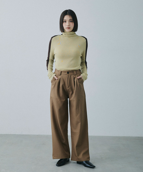 Mirette(ミレット)の「フロントタック セミワイドスラックスパンツ / Front Tuck Semi-Wide Slacks(スラックス・レディース・グレー/ブラウン・LARGE/MEDIUM/SMALL)」の22枚目の写真