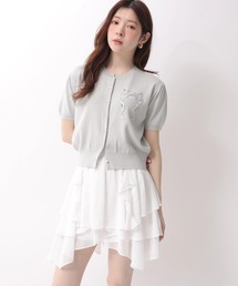 Rirandture | ハーフスリーブリボン刺繍カーデプルオーバー(ニット/セーター)