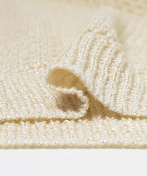 FORK&SPOON(フォークアンドスプーン)の「FORK&SPOON ペーパーメッシュニットベスト(ベスト・レディース・アイボリー/ブラック・1)」の12枚目の写真