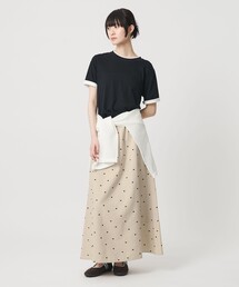 BEAUTY&YOUTH UNITED ARROWS | 麻ブレンド ドット フレアロングスカート(スカート)