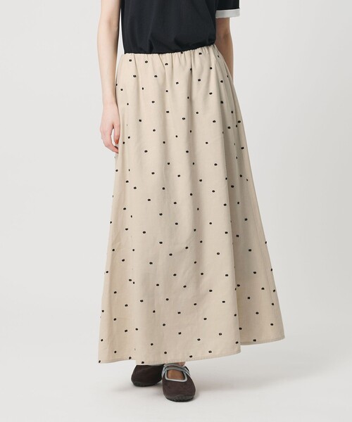 BEAUTY&YOUTH UNITED ARROWS（ビューティーアンドユースユナイテッドアローズ）の「麻ブレンド ドット フレアロングスカート（スカート・レディース・ナチュラル/ブラック・XS/M/S）」の3枚目の写真