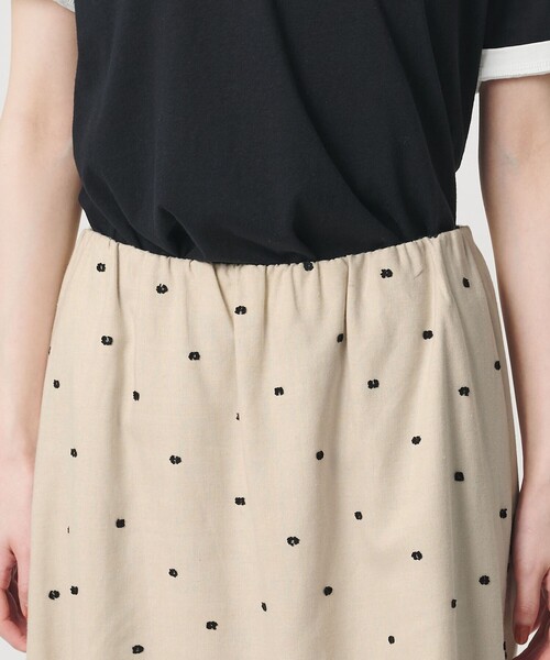 BEAUTY&YOUTH UNITED ARROWS（ビューティーアンドユースユナイテッドアローズ）の「麻ブレンド ドット フレアロングスカート（スカート・レディース・ナチュラル/ブラック・XS/M/S）」の12枚目の写真
