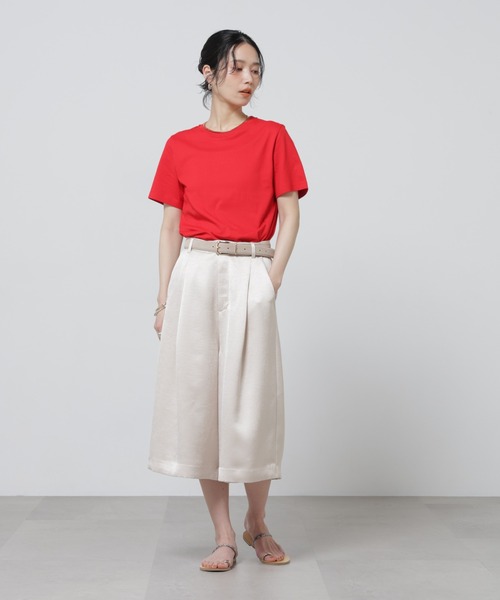 NANO universe（ナノユニバース）の「Anti Soaked(R) 汗染み防止カラフルクルーTシャツ（Tシャツ/カットソー・レディース・レッド/ブラウン/ライトピンク/ブルーグレー/ライトイエロー・FREE）」の7枚目の写真