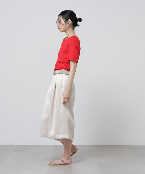 NANO universe（ナノユニバース）の「Anti Soaked(R) 汗染み防止カラフルクルーTシャツ（Tシャツ/カットソー・レディース・レッド/ブラウン/ライトピンク/ブルーグレー/ライトイエロー・FREE）」の9枚目の写真