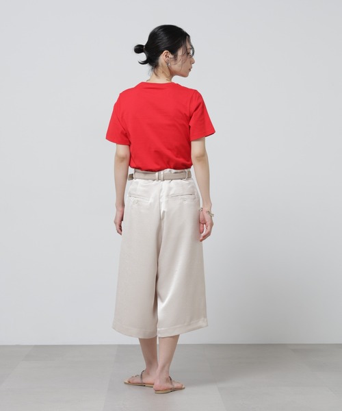 NANO universe（ナノユニバース）の「Anti Soaked(R) 汗染み防止カラフルクルーTシャツ（Tシャツ/カットソー・レディース・レッド/ブラウン/ライトピンク/ブルーグレー/ライトイエロー・FREE）」の10枚目の写真