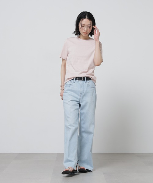 NANO universe（ナノユニバース）の「Anti Soaked(R) 汗染み防止カラフルクルーTシャツ（Tシャツ/カットソー・レディース・レッド/ブラウン/ライトピンク/ブルーグレー/ライトイエロー・FREE）」の14枚目の写真