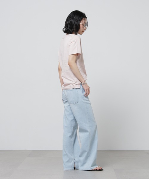 NANO universe（ナノユニバース）の「Anti Soaked(R) 汗染み防止カラフルクルーTシャツ（Tシャツ/カットソー・レディース・レッド/ブラウン/ライトピンク/ブルーグレー/ライトイエロー・FREE）」の16枚目の写真