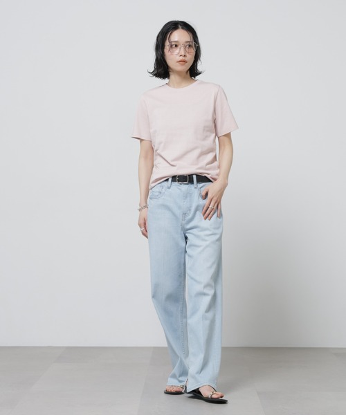 NANO universe（ナノユニバース）の「Anti Soaked(R) 汗染み防止カラフルクルーTシャツ（Tシャツ/カットソー・レディース・レッド/ブラウン/ライトピンク/ブルーグレー/ライトイエロー・FREE）」の17枚目の写真