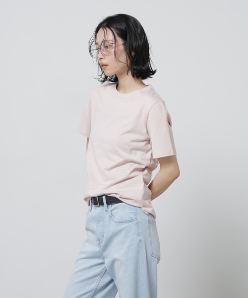 NANO universe（ナノユニバース）の「Anti Soaked(R) 汗染み防止カラフルクルーTシャツ（Tシャツ/カットソー・レディース・レッド/ブラウン/ライトピンク/ブルーグレー/ライトイエロー・FREE）」の12枚目の写真