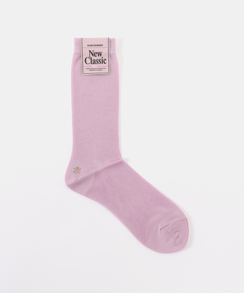 IENA(イエナ)の「MARCOMONDE/マルコモンド sheer ribbed short socks 靴下 200K3/1CU-24C(ソックス/靴下・レディース・アイボリー/ピンク・FREE)」の1枚目の写真