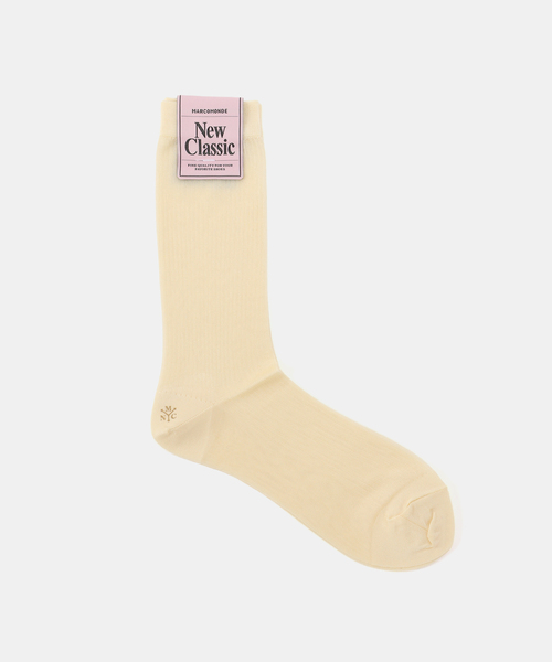 IENA(イエナ)の「MARCOMONDE/マルコモンド sheer ribbed short socks 靴下 200K3/1CU-24C(ソックス/靴下・レディース・アイボリー/ピンク・FREE)」の2枚目の写真