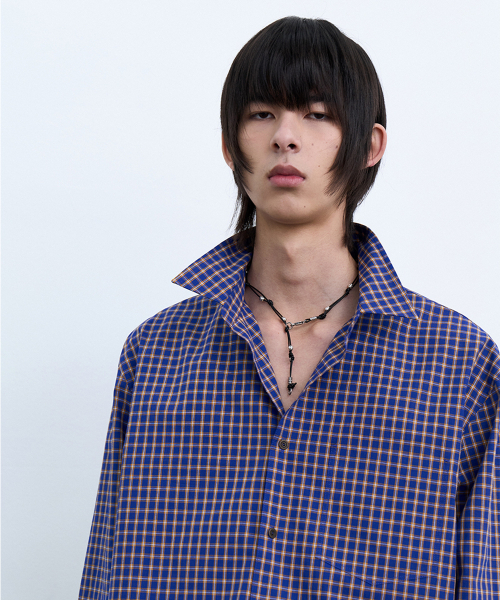 YOUCHE PRET A PORTER（ユッシュプレタポルテ）の「SQ OFFSET CHECK SHIRTS Cobalt Check（シャツ/ブラウス・メンズ・その他・MEDIUM/LARGE）」の3枚目の写真