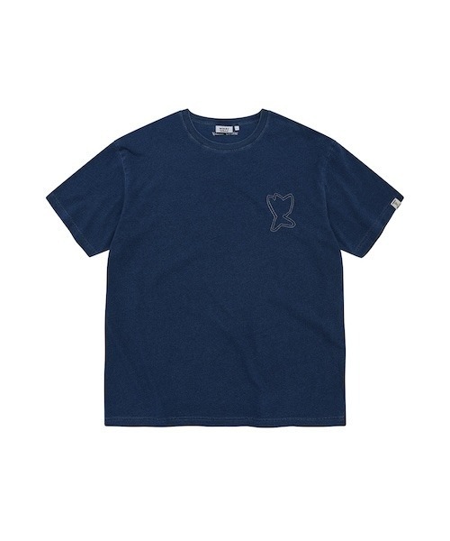 Wacky WiLLy(ワッキーウィリー)の「DENIM LIKE SHORT SLEEVE T-SHIRT(Tシャツ/カットソー・メンズ・ブラック/インディゴブルー・SMALL/MEDIUM/LARGE)」の1枚目の写真