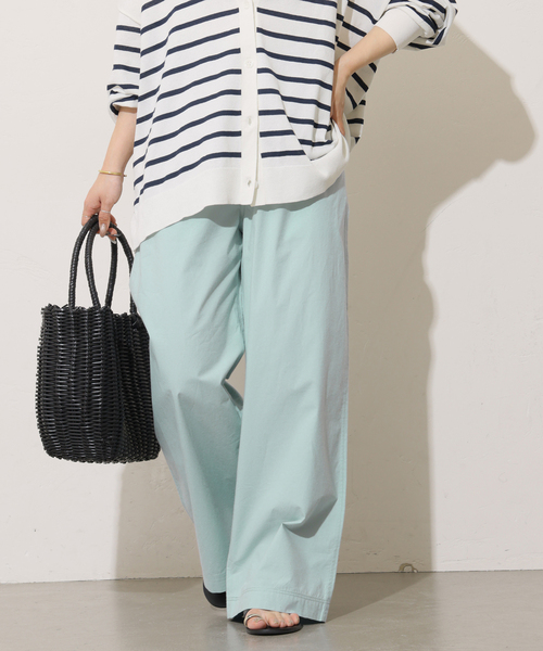 JOURNAL STANDARD relume(ジャーナルスタンダード レリューム)の「ポプリンストレートパンツ(その他パンツ・レディース・チャコールグレー/ピンク/ブルー系その他・36/38)」の3枚目の写真