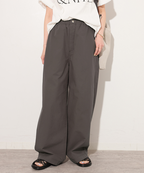 JOURNAL STANDARD relume(ジャーナルスタンダード レリューム)の「ポプリンストレートパンツ(その他パンツ・レディース・チャコールグレー/ピンク/ブルー系その他・36/38)」の2枚目の写真