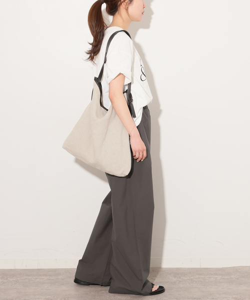 JOURNAL STANDARD relume(ジャーナルスタンダード レリューム)の「ポプリンストレートパンツ(その他パンツ・レディース・チャコールグレー/ピンク/ブルー系その他・36/38)」の5枚目の写真