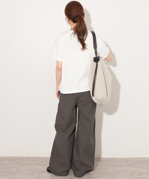 JOURNAL STANDARD relume(ジャーナルスタンダード レリューム)の「ポプリンストレートパンツ(その他パンツ・レディース・チャコールグレー/ピンク/ブルー系その他・36/38)」の6枚目の写真