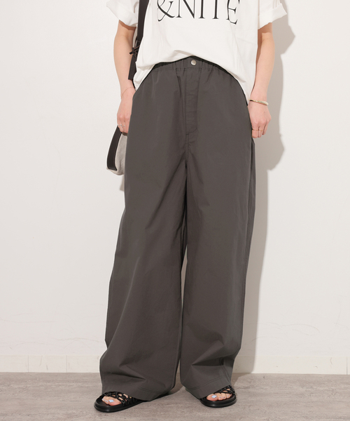 JOURNAL STANDARD relume(ジャーナルスタンダード レリューム)の「ポプリンストレートパンツ(その他パンツ・レディース・チャコールグレー/ピンク/ブルー系その他・36/38)」の7枚目の写真