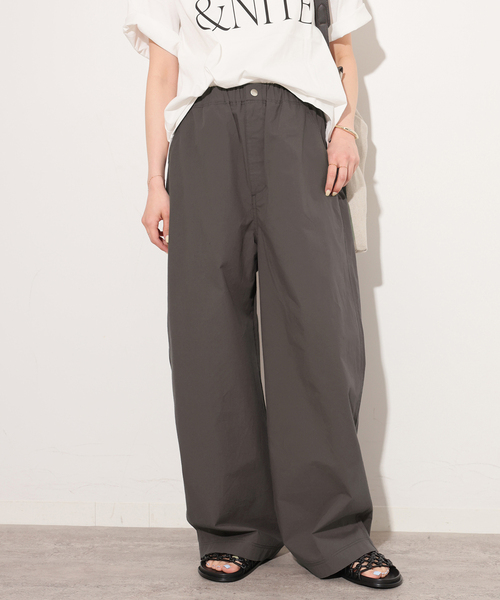 JOURNAL STANDARD relume(ジャーナルスタンダード レリューム)の「ポプリンストレートパンツ(その他パンツ・レディース・チャコールグレー/ピンク/ブルー系その他・36/38)」の8枚目の写真