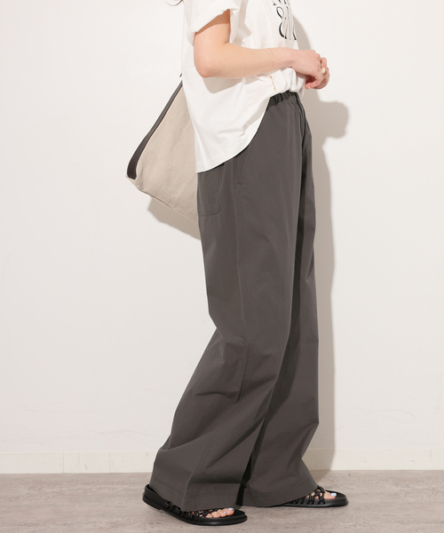 JOURNAL STANDARD relume(ジャーナルスタンダード レリューム)の「ポプリンストレートパンツ(その他パンツ・レディース・チャコールグレー/ピンク/ブルー系その他・36/38)」の9枚目の写真