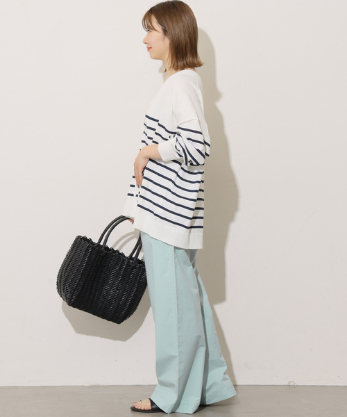 JOURNAL STANDARD relume(ジャーナルスタンダード レリューム)の「ポプリンストレートパンツ(その他パンツ・レディース・チャコールグレー/ピンク/ブルー系その他・36/38)」の12枚目の写真