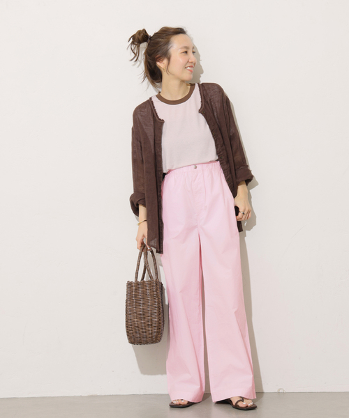 JOURNAL STANDARD relume(ジャーナルスタンダード レリューム)の「ポプリンストレートパンツ(その他パンツ・レディース・チャコールグレー/ピンク/ブルー系その他・36/38)」の18枚目の写真