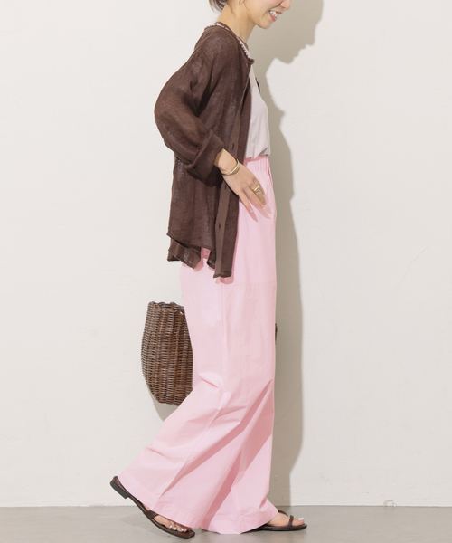 JOURNAL STANDARD relume(ジャーナルスタンダード レリューム)の「ポプリンストレートパンツ(その他パンツ・レディース・チャコールグレー/ピンク/ブルー系その他・36/38)」の19枚目の写真