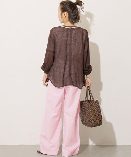 JOURNAL STANDARD relume(ジャーナルスタンダード レリューム)の「ポプリンストレートパンツ(その他パンツ・レディース・チャコールグレー/ピンク/ブルー系その他・36/38)」の20枚目の写真