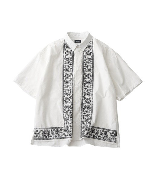 Subciety(サブサエティ)の「Embroidery bandanna shirt(シャツ/ブラウス・メンズ・マスタード/ホワイト/ブラック・X-LARGE/LARGE/MEDIUM/SMALL)」の4枚目の写真