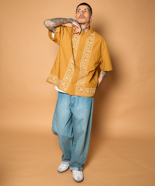 Subciety(サブサエティ)の「Embroidery bandanna shirt(シャツ/ブラウス・メンズ・マスタード/ホワイト/ブラック・X-LARGE/LARGE/MEDIUM/SMALL)」の22枚目の写真
