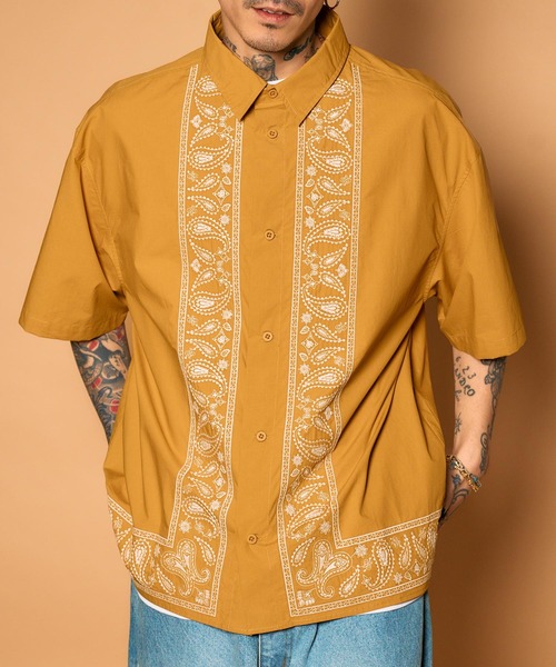 Subciety(サブサエティ)の「Embroidery bandanna shirt(シャツ/ブラウス・メンズ・マスタード/ホワイト/ブラック・X-LARGE/LARGE/MEDIUM/SMALL)」の21枚目の写真