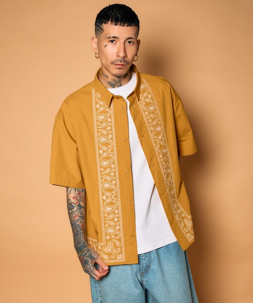 Subciety(サブサエティ)の「Embroidery bandanna shirt(シャツ/ブラウス・メンズ・マスタード/ホワイト/ブラック・X-LARGE/LARGE/MEDIUM/SMALL)」の15枚目の写真