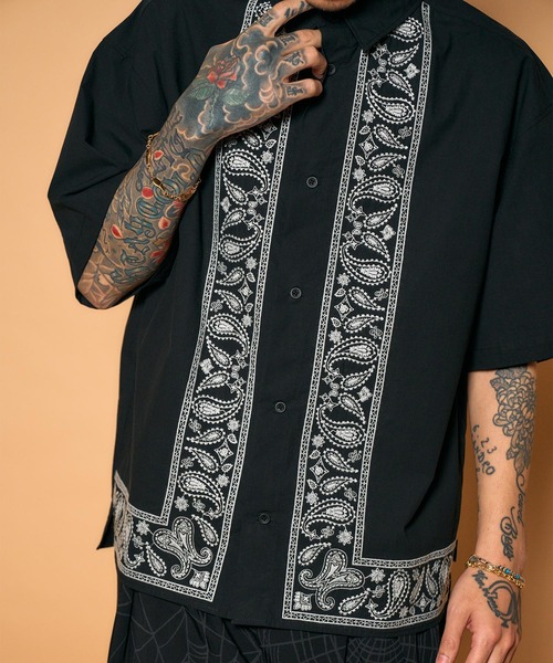 Subciety(サブサエティ)の「Embroidery bandanna shirt(シャツ/ブラウス・メンズ・マスタード/ホワイト/ブラック・X-LARGE/LARGE/MEDIUM/SMALL)」の13枚目の写真