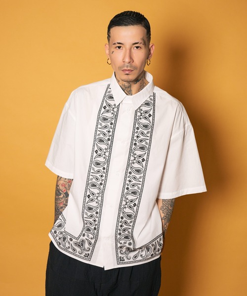 Subciety(サブサエティ)の「Embroidery bandanna shirt(シャツ/ブラウス・メンズ・マスタード/ホワイト/ブラック・X-LARGE/LARGE/MEDIUM/SMALL)」の8枚目の写真