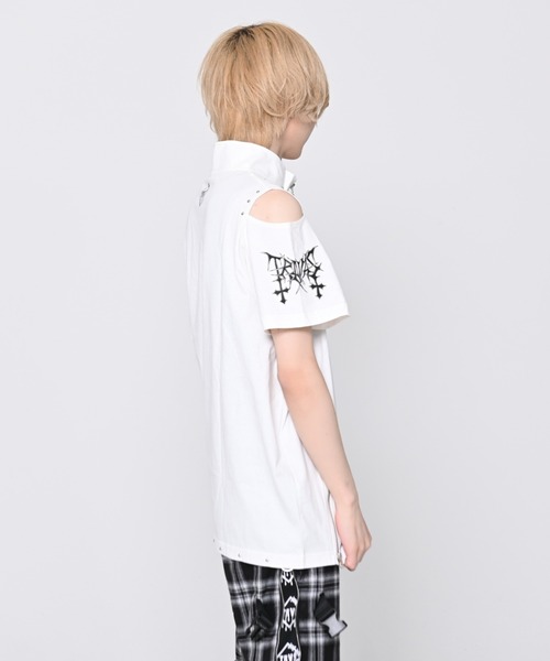 TRAVAS TOKYO(トラバス トウキョウ)の「『TRAVAS TOKYO/トラバス トーキョー』肩あきZIPデザインTシャツ(Tシャツ/カットソー・レディース・ホワイト/ブラック・FREE)」の16枚目の写真