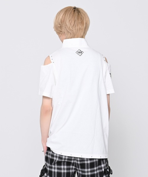 TRAVAS TOKYO(トラバス トウキョウ)の「『TRAVAS TOKYO/トラバス トーキョー』肩あきZIPデザインTシャツ(Tシャツ/カットソー・レディース・ホワイト/ブラック・FREE)」の18枚目の写真