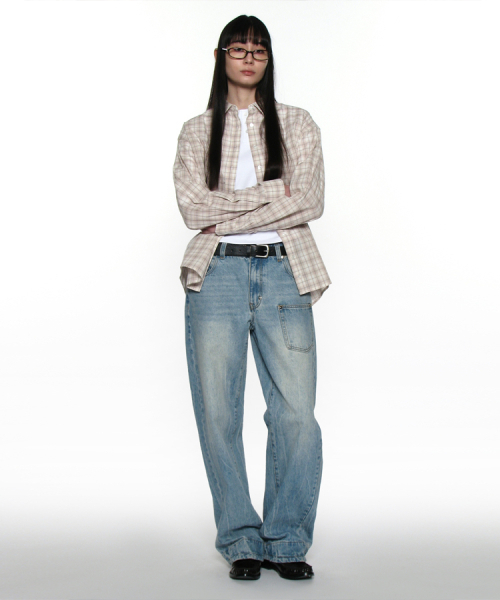 PARTIMENTO WOMEN（パルティメントウィメン）の「PWC ツーウェイアシメトリックチェックシャツ_ベージュ（シャツ/ブラウス・レディース・その他・SMALL/MEDIUM）」の11枚目の写真