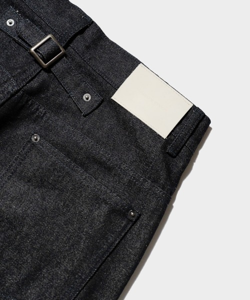 CAMPHOR WOOD（カンファーウッド）の「SIDE SEEM BOOTS CUT RIGID JEANS / サイドシームブーツカットリジットデニム（デニムパンツ・メンズ・インディゴブルー/ブラック・SMALL/MEDIUM/LARGE）」の4枚目の写真