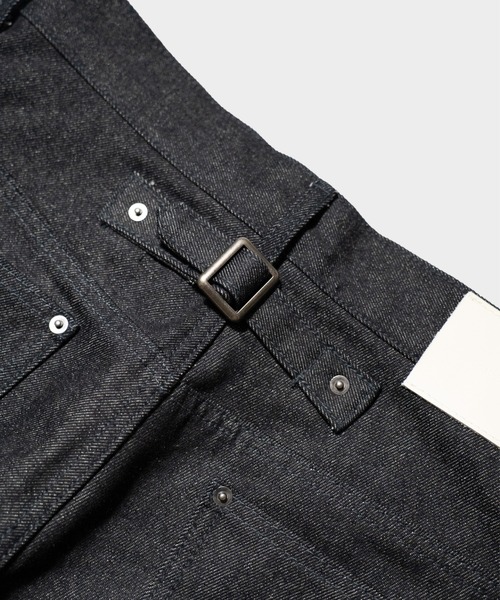 CAMPHOR WOOD（カンファーウッド）の「SIDE SEEM BOOTS CUT RIGID JEANS / サイドシームブーツカットリジットデニム（デニムパンツ・メンズ・インディゴブルー/ブラック・SMALL/MEDIUM/LARGE）」の3枚目の写真