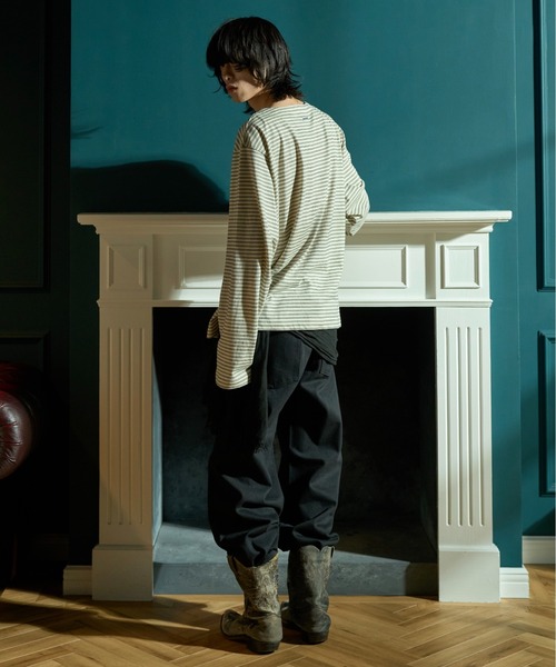 CAMPHOR WOOD（カンファーウッド）の「SIDE SEEM BOOTS CUT RIGID JEANS / サイドシームブーツカットリジットデニム（デニムパンツ・メンズ・インディゴブルー/ブラック・SMALL/MEDIUM/LARGE）」の21枚目の写真