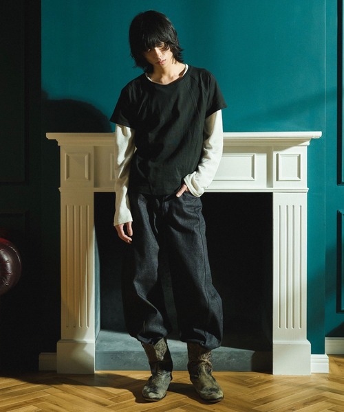 CAMPHOR WOOD（カンファーウッド）の「SIDE SEEM BOOTS CUT RIGID JEANS / サイドシームブーツカットリジットデニム（デニムパンツ・メンズ・インディゴブルー/ブラック・SMALL/MEDIUM/LARGE）」の18枚目の写真