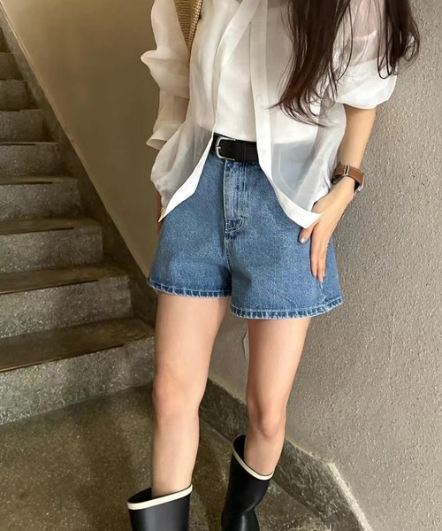LAFFMO(ラフモ)の「ノーカラー裾ギャザーシアーシャツ(シャツ/ブラウス・レディース・ブルー/ブラック/ホワイト・F)」の20枚目の写真