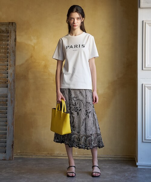 DRESSTERIOR(ドレステリア)の「【接触冷感/抗菌防臭/消臭】アイスクリアコットン PARIS Tシャツ(Tシャツ/カットソー・レディース・ホワイト/ダークグレー/ライトイエロー・34/36/38)」の22枚目の写真
