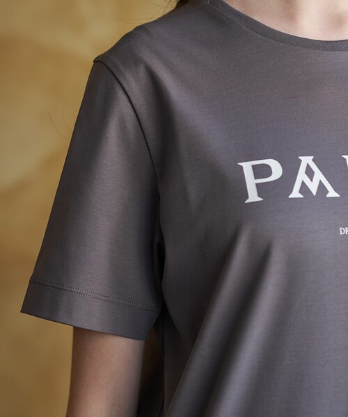 DRESSTERIOR(ドレステリア)の「【接触冷感/抗菌防臭/消臭】アイスクリアコットン PARIS Tシャツ(Tシャツ/カットソー・レディース・ホワイト/ダークグレー/ライトイエロー・34/36/38)」の5枚目の写真