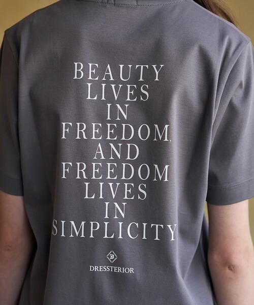 DRESSTERIOR(ドレステリア)の「【接触冷感/抗菌防臭/消臭】アイスクリアコットン PARIS Tシャツ(Tシャツ/カットソー・レディース・ホワイト/ダークグレー/ライトイエロー・34/36/38)」の6枚目の写真
