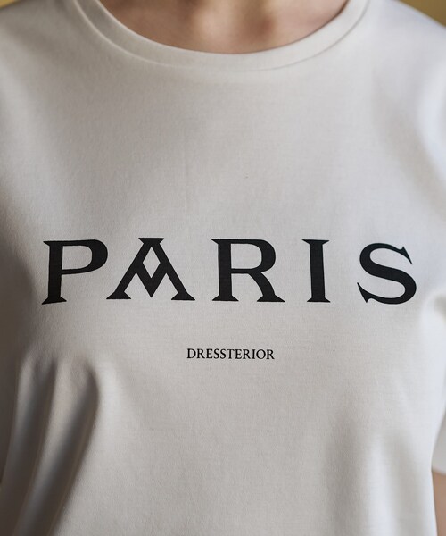 DRESSTERIOR(ドレステリア)の「【接触冷感/抗菌防臭/消臭】アイスクリアコットン PARIS Tシャツ(Tシャツ/カットソー・レディース・ホワイト/ダークグレー/ライトイエロー・34/36/38)」の7枚目の写真