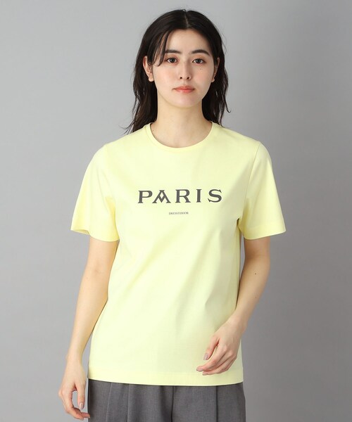 DRESSTERIOR(ドレステリア)の「【接触冷感/抗菌防臭/消臭】アイスクリアコットン PARIS Tシャツ(Tシャツ/カットソー・レディース・ホワイト/ダークグレー/ライトイエロー・34/36/38)」の9枚目の写真