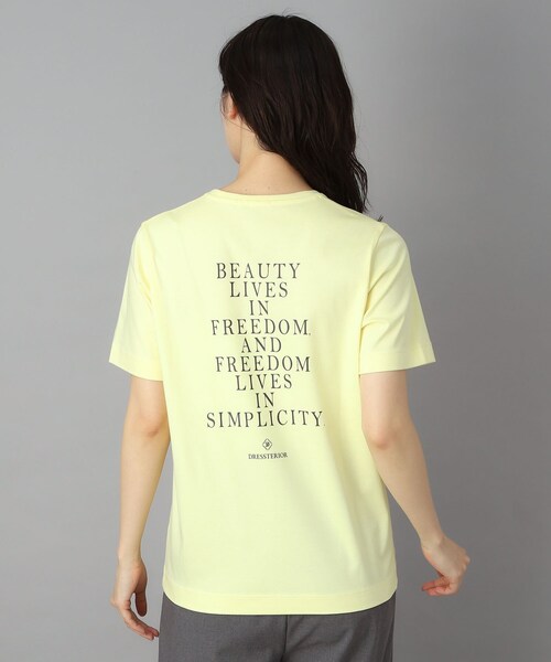 DRESSTERIOR(ドレステリア)の「【接触冷感/抗菌防臭/消臭】アイスクリアコットン PARIS Tシャツ(Tシャツ/カットソー・レディース・ホワイト/ダークグレー/ライトイエロー・34/36/38)」の10枚目の写真
